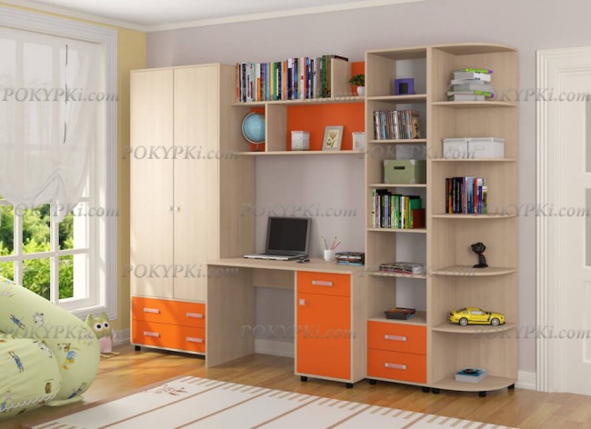Модульная детская комната Дельта 11-дуб молочный Модульная детская комната Дельта 11-дуб молочный
