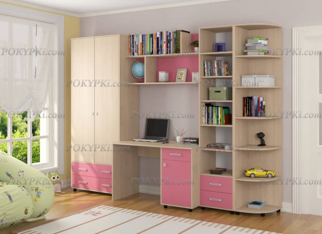 Модульная детская комната Дельта 11-дуб молочный Модульная детская комната Дельта 11-дуб молочный