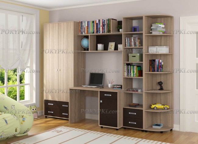 Модульная детская комната Дельта 11-дуб сонома Модульная детская комната Дельта 11-дуб сонома