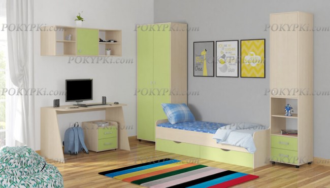 Модульная детская комната Дельта 13-дуб молочный Модульная детская комната Дельта 13-дуб молочный