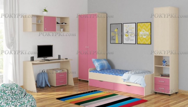 Модульная детская комната Дельта 13-дуб молочный Модульная детская комната Дельта 13-дуб молочный