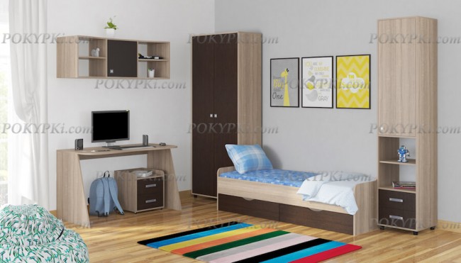 Модульная детская комната Дельта 13-дуб сонома Модульная детская комната Дельта 13-дуб сонома
