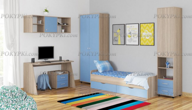 Модульная детская комната Дельта 13-дуб сонома Модульная детская комната Дельта 13-дуб сонома