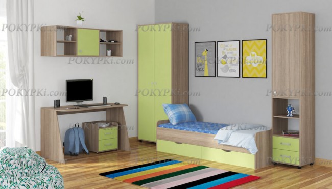 Модульная детская комната Дельта 13-дуб сонома Модульная детская комната Дельта 13-дуб сонома