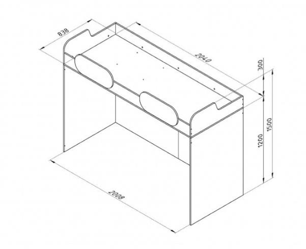 Кровать-чердак Дельта 18.02 Кровать-чердак Дельта 18.02