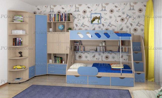Модульная детская комната Дельта 15-дуб молочный