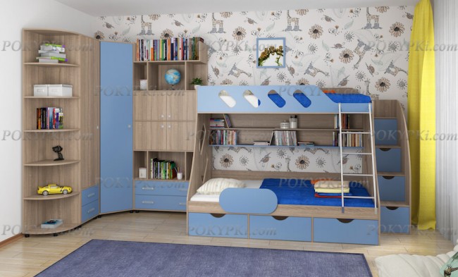 Модульная детская комната Дельта 15-дуб сонома