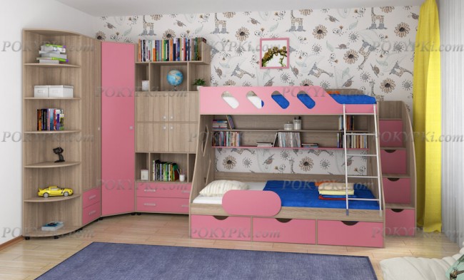 Модульная детская комната Дельта 15-дуб сонома