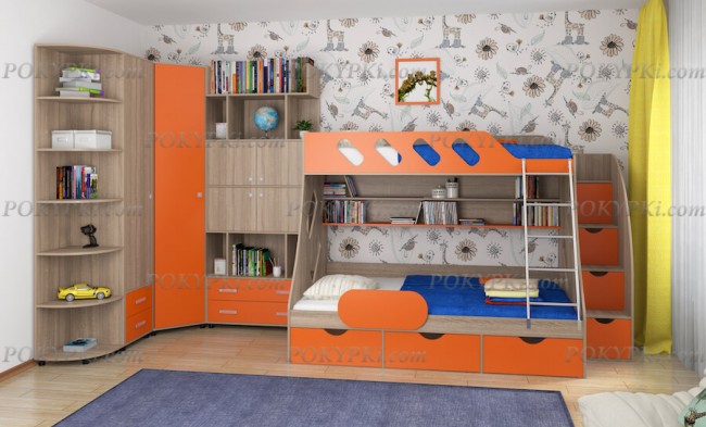 Модульная детская комната Дельта 15-дуб сонома