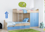 Кровать двухъярусная со шкафом Дельта 18.04.01 Кровать двухъярусная со шкафом Дельта 18.04.01