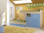 Кровать двухъярусная со шкафом Дельта 18.04.02 Кровать двухъярусная со шкафом Дельта 18.04.02