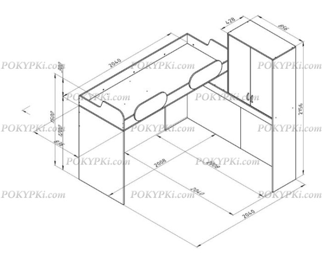 Кровать-чердак Дельта 18.05 Кровать-чердак Дельта 18.05