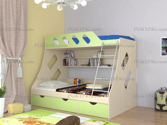 Кровать двухъярусная с бортиками Дельта 20.01 Кровать двухъярусная с бортиками Дельта 20.01