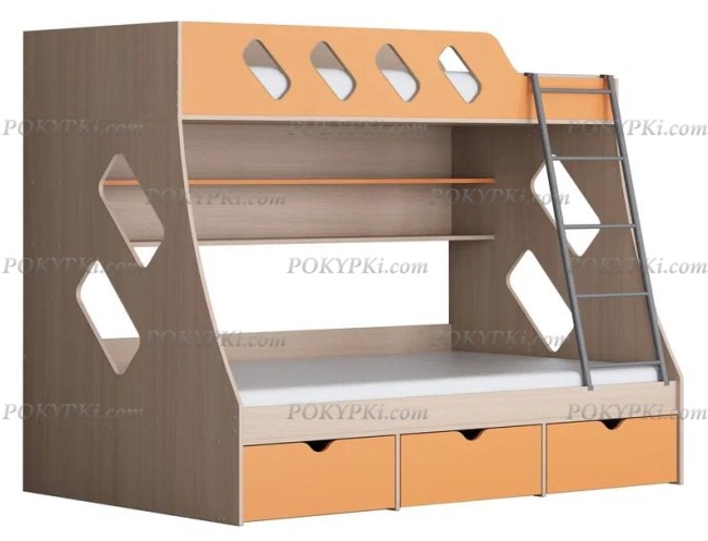 Кровать двухъярусная с бортиками Дельта 20.01 Кровать двухъярусная с бортиками Дельта 20.01