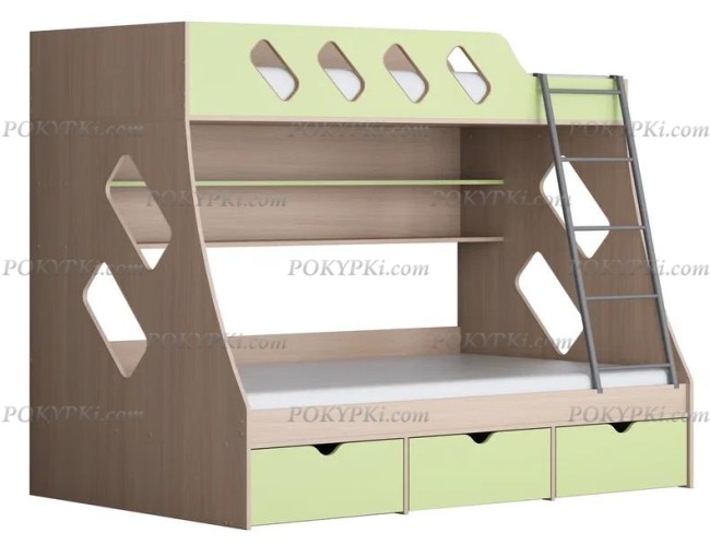 Кровать двухъярусная с бортиками Дельта 20.01 Кровать двухъярусная с бортиками Дельта 20.01