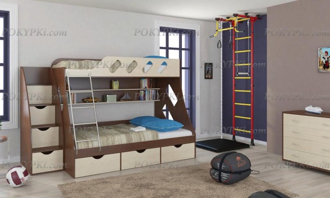 Кровать двухъярусная с бортиками Дельта 20.01 Кровать двухъярусная с бортиками Дельта 20.01