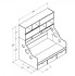 Модульная кровать Дельта 21.02 с антресолью