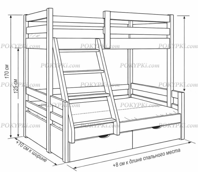 Двухъярусная кровать Спартак Двухъярусная кровать Спартак