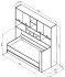 Детская кровать с выдвижным спальным местом и антресолью Дельта 21.03