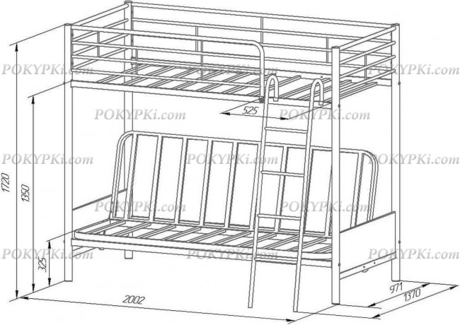 Кровать двухъярусная