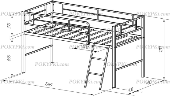 Кровать-чердак Севилья мини Кровать-чердак Севилья мини