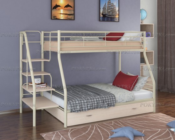 Двухъярусная кровать Толедо-1-слон/дуб Двухъярусная кровать Толедо-1-слон/дуб