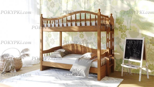 кровать двухъярусная Никки из массива