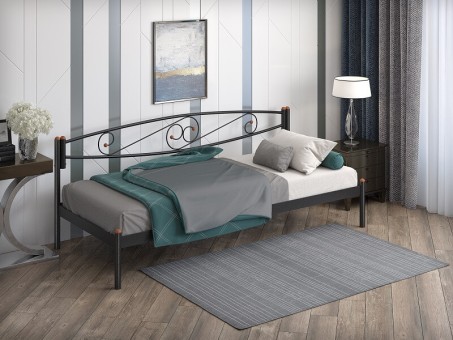 Металлическая кровать тахта Волна  Металлическая кровать тахта Волна