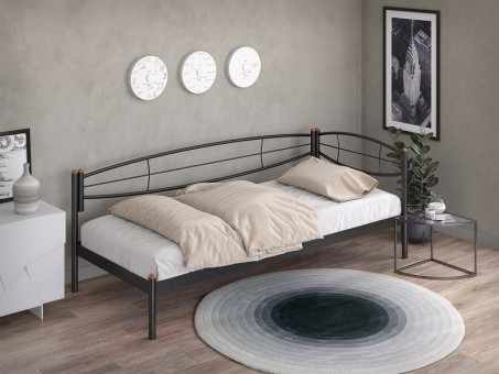 Металлическая кровать софа Аура  Металлическая кровать софа Аура