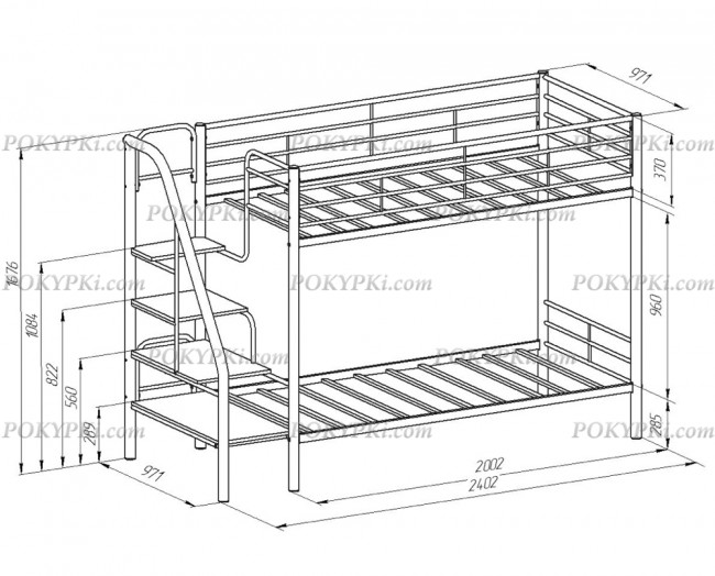 Двухъярусная кровать Толедо Двухъярусная кровать Толедо